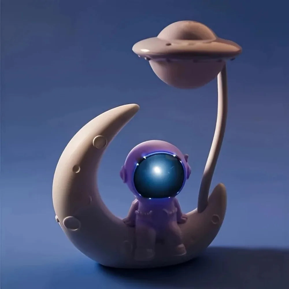 Lumibubs Astronaut Moon Desk Lamp — LED Study Light & Night Light for Kids Bedroom