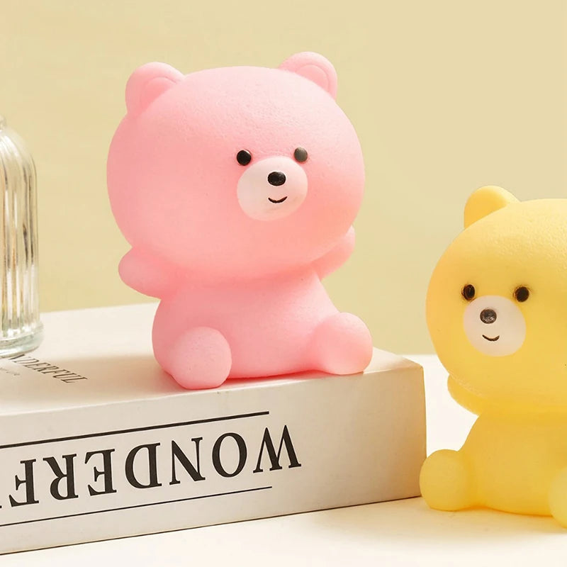 Lumibubs Pastel Bear Vinyl Night Light — Tap Control Colour Changing LED Lamp for Kids