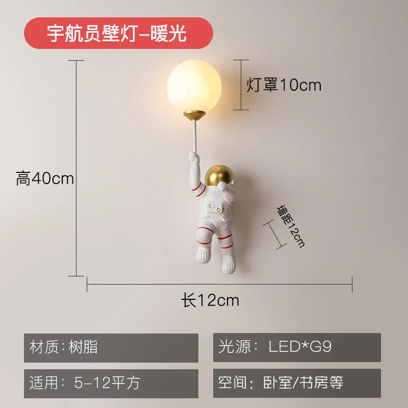 Astronaut Dual Planet Wall Lamp — two worlds, one wall, infinite wow 🚀🪐✨