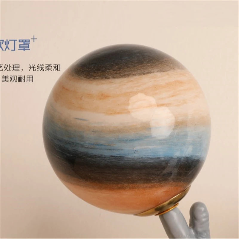 Astronaut Dual Planet Wall Lamp — two worlds, one wall, infinite wow 🚀🪐✨