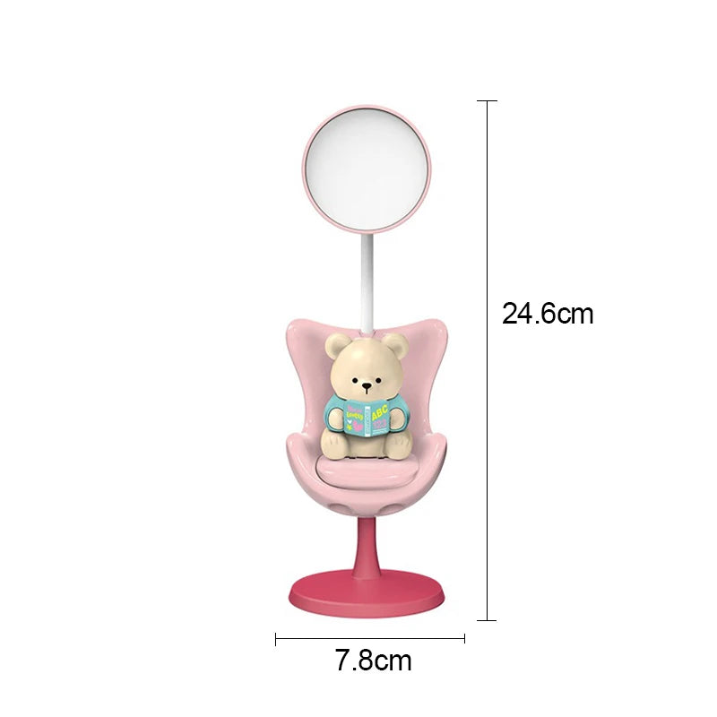 Lumibubs Reading Bear Desk Lamp — 3-Level Dimming Study Light with Phone Holder for Kids