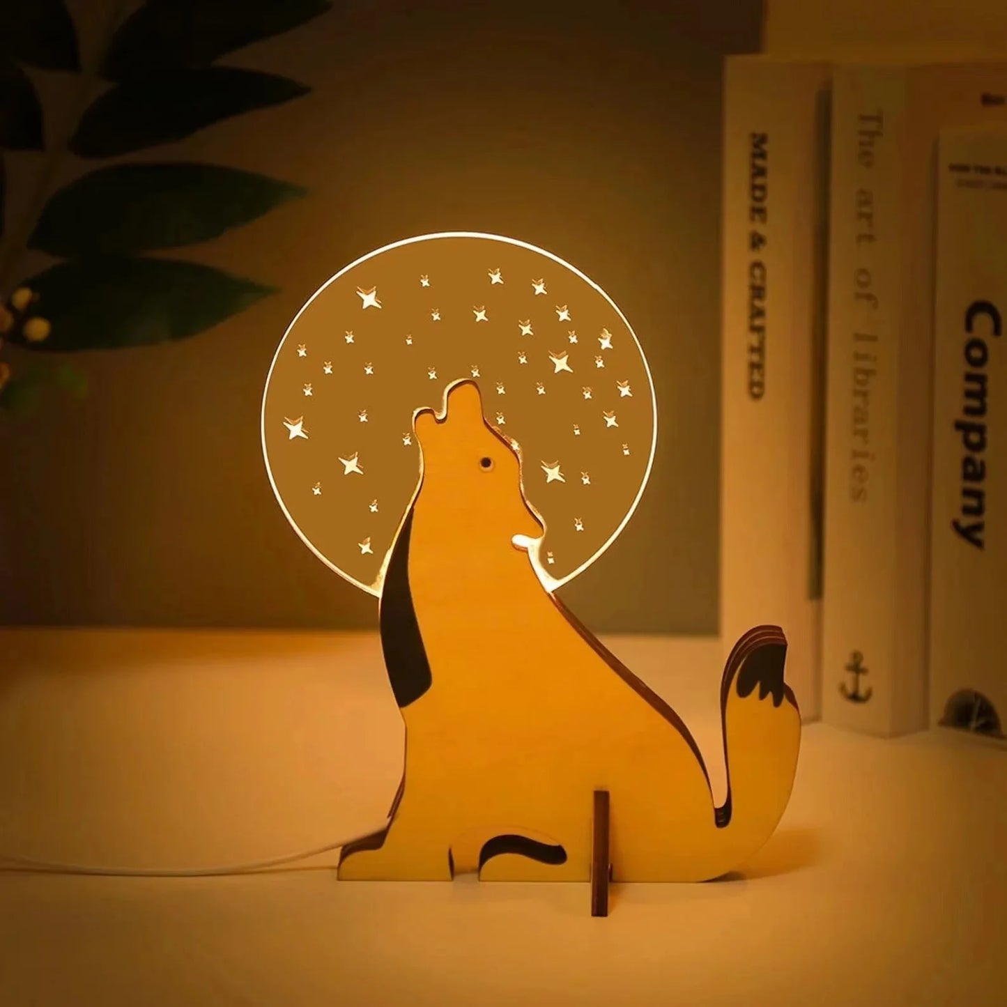 Lumibubs Wooden Animal Glow Lamp — Laser Cut LED Night Light for Kids Bedroom & Home Decor